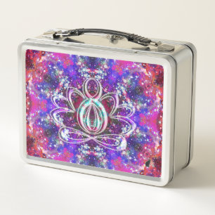 Brilliance Zen Lotus Metal Lunch Box
