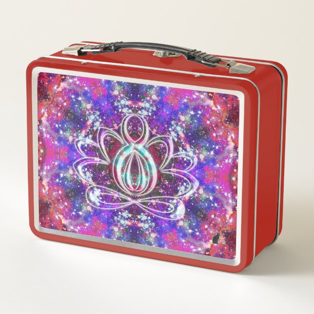 Brilliance Zen Lotus Metal Lunch Box (Back)