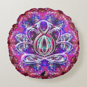 Brilliance Zen Lotus Round Pillow