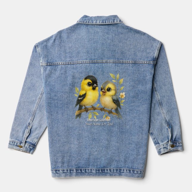Brilliant American Goldfinch Denim Jacket (Back)