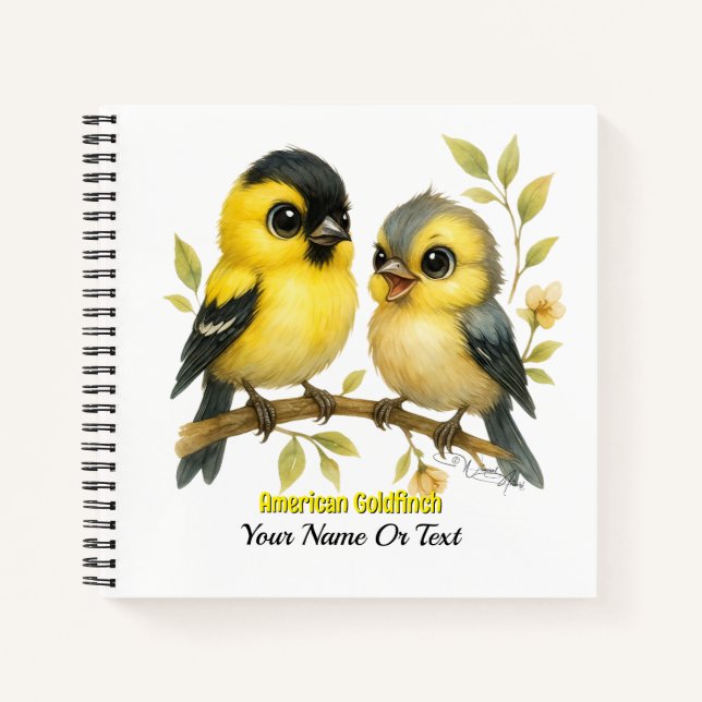 Brilliant American Goldfinch Notebook (Front)