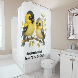 Brilliant American Goldfinch Shower Curtain