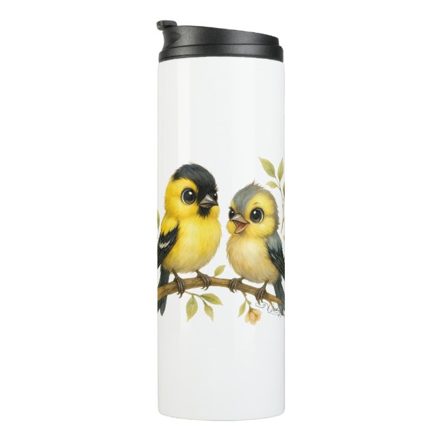 Brilliant American Goldfinch Thermal Tumbler (Rotated Right)
