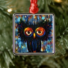 Brilliant and Wise Owl Metal Tree Decoration