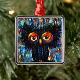 Brilliant and Wise Owl Metal Tree Decoration