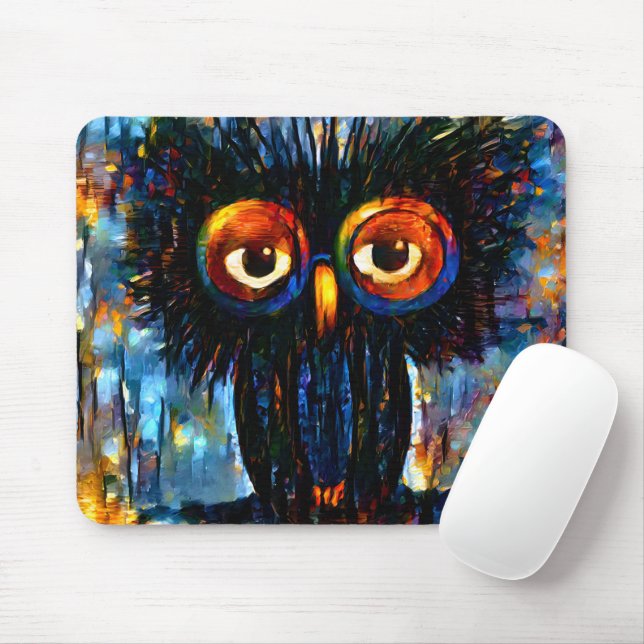 Brilliant and Wise Owl Mouse Mat (With Mouse)