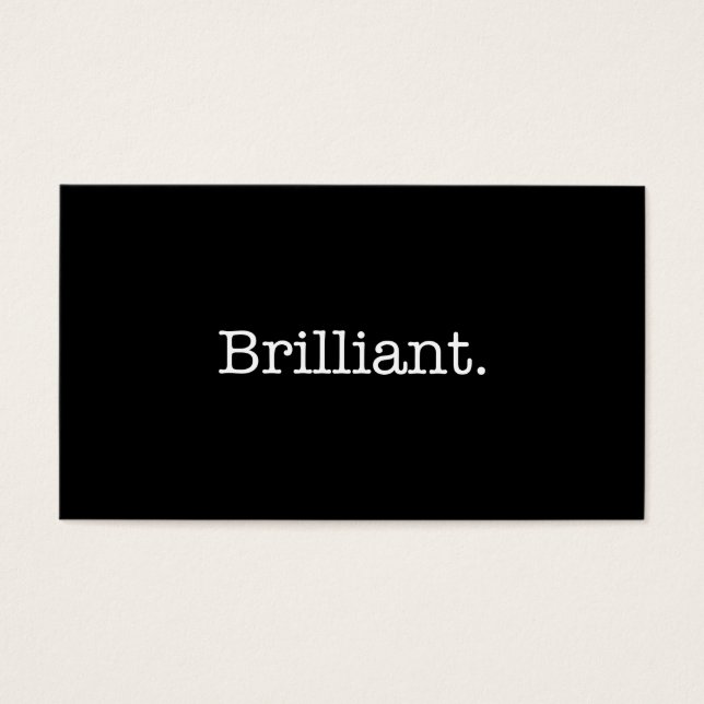 Brilliant Black and White Quote Template (Front)