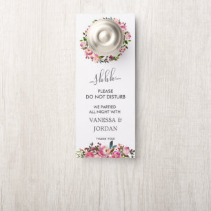 Brilliant Bloom Wedding Guest Do Not Disturb Door Hanger