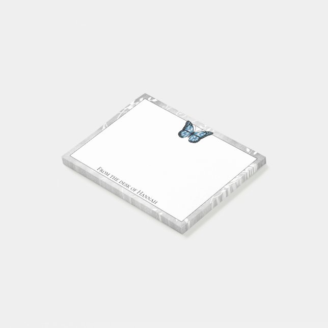 Brilliant Blue Butterfly Notes (Angled)