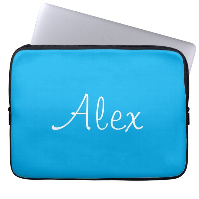 Brilliant Blue  Laptop Sleeve (Front)