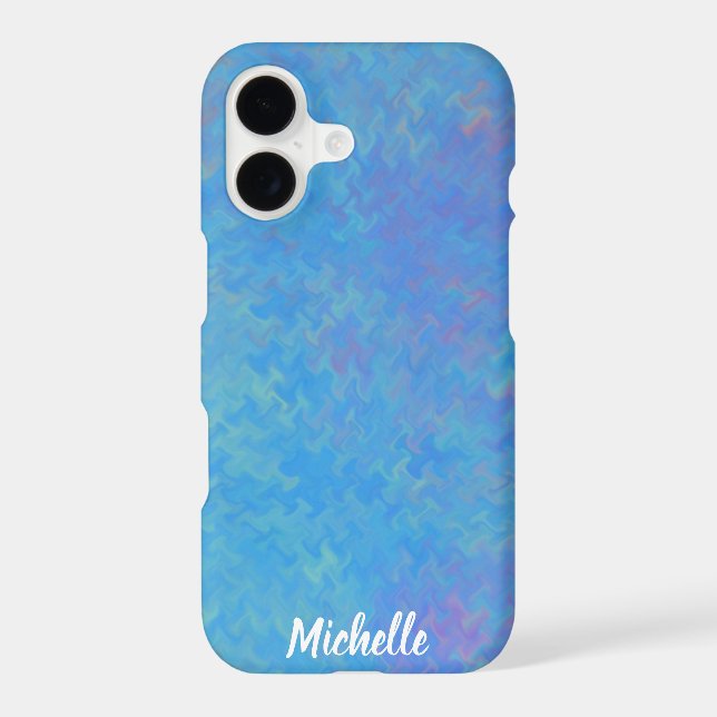 Brilliant Blue Marbled Artsy Personalised (Back)