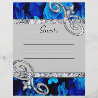 Brilliant Blue Roses & Diamond Swirls Wedding