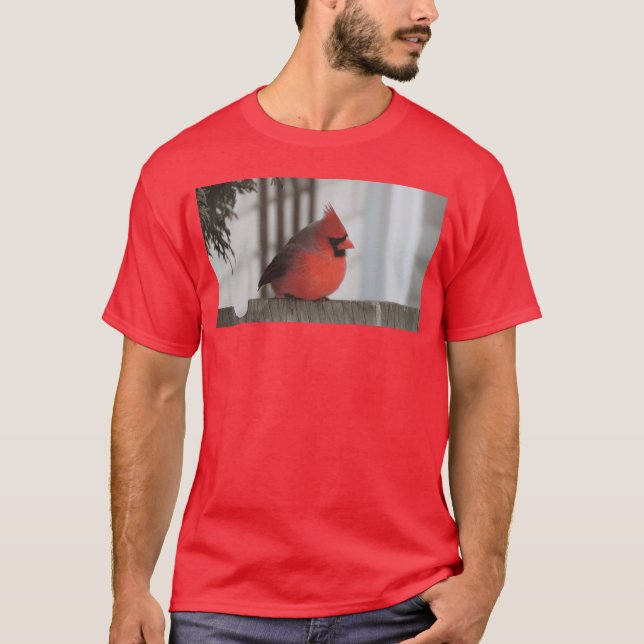 Brilliant Cardinal Bird T-Shirt (Front)