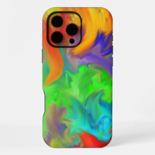 Brilliant Colour Waves Abstract Art iPhone 16 Pro Max Case