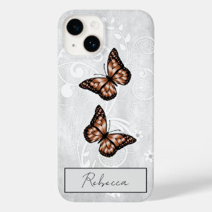 Brilliant Copper Butterflies Case-Mate iPhone 14 Case
