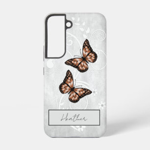 Brilliant Copper Butterflies Samsung Galaxy Case