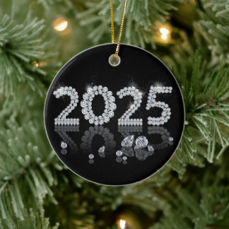 Brilliant Diamonds New Year 2025 Luxury Ceramic Tree Decoration