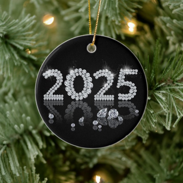 Brilliant Diamonds New Year 2025 Luxury Ceramic Tree Decoration (Tree)