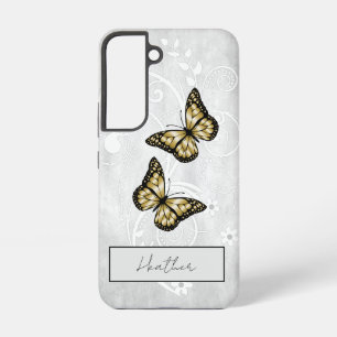 Brilliant Gold Butterflies Samsung Galaxy Case