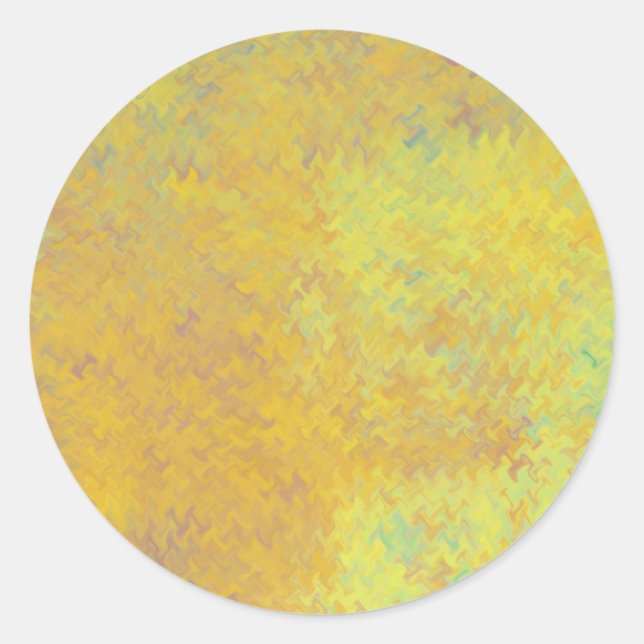 Brilliant Golden Marbled Artsy Classic Round Sticker (Front)