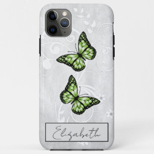 Brilliant Green Butterflies iPhone 11 Pro Max Case