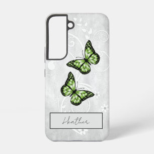 Brilliant Green Butterflies Samsung Galaxy Case