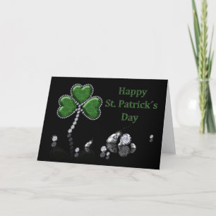 Brilliant Happy St. Patrick's Day Diamonds Card