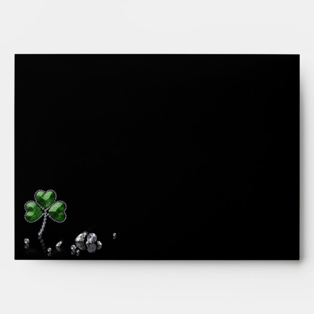 Brilliant Happy St. Patrick's Day Diamonds Envelopes (Front)