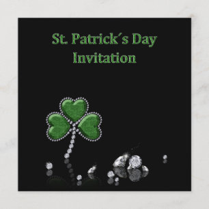 Brilliant Happy St. Patrick's Day Diamonds Invitation
