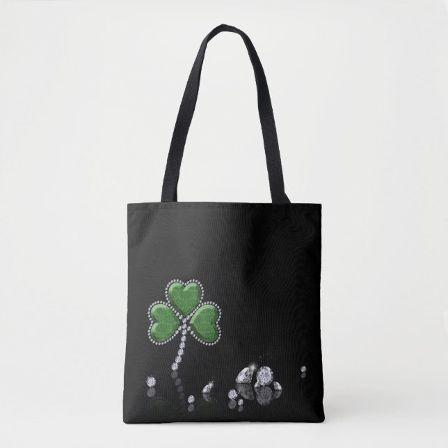 Brilliant Happy St. Patrick's Day Diamonds Tote Bag (Front)