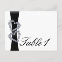 Brilliant Hearts: Black Ribbon and D Table Number