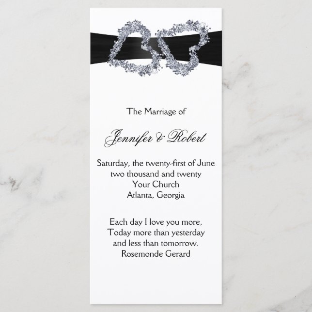 Brilliant Hearts: Black Ribbon and Diamond Program Programme (Front)