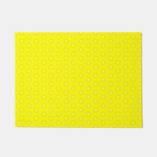 Brilliant Lemon Yellow Sunshine Stars Pattern Doormat