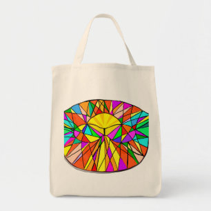 Brilliant Loving Bright Multicolor Diagonal Design Tote Bag