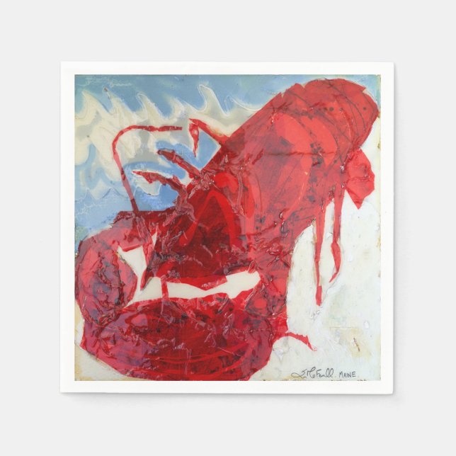 Brilliant Maine Lobster Napkin (Front)