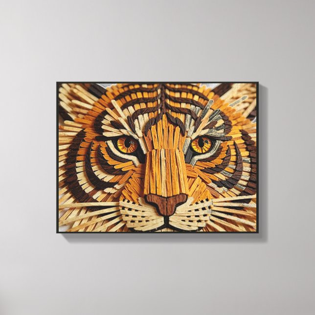Brilliant Match Box Tiger Canvas Art (Front)