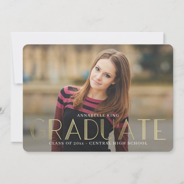 Brilliant Mind Graduation Announcement Invitation (Front)