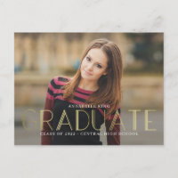 Brilliant Mind Graduation Announcement Postcard