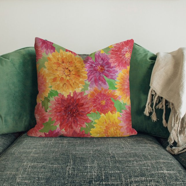 Brilliant Multi-coloured Chrysanthemum Cushion (Creator Uploaded)