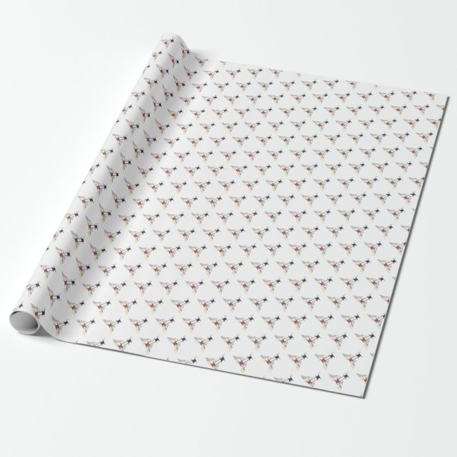 Brilliant Neoplasticism Art Monogram. Letter I Wrapping Paper (Unrolled)