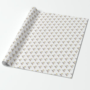 Brilliant Neoplasticism Art Monogram. Letter S Wrapping Paper