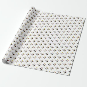 Brilliant Neoplasticism Art Monogram. Letter U Wrapping Paper