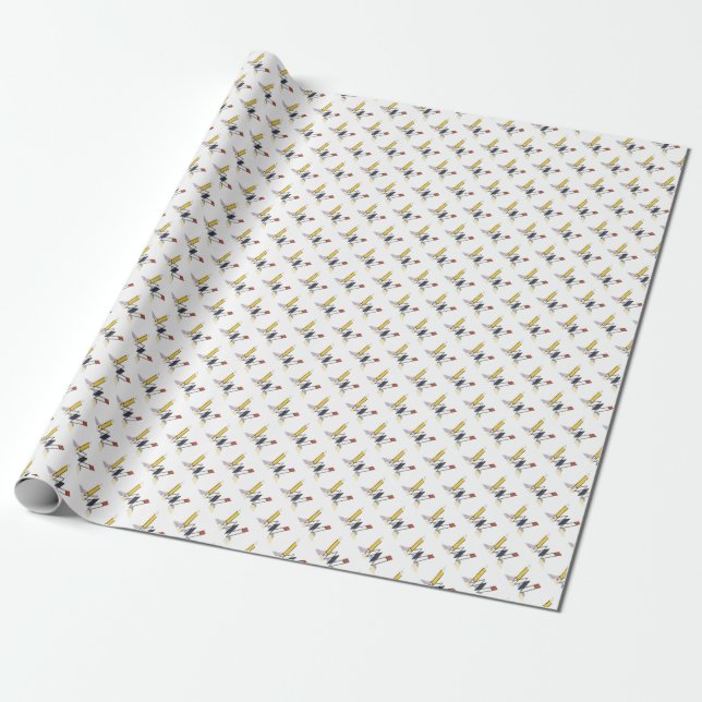Brilliant Neoplasticism Art Monogram. Letter W Wrapping Paper (Unrolled)