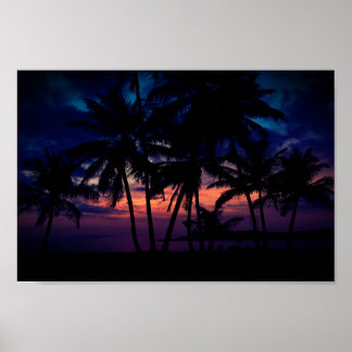 Brilliant Ocean Sunset Beach Poster