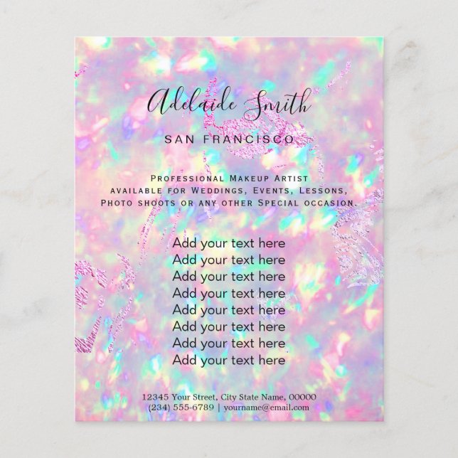 brilliant opal photo design flyer (Front)