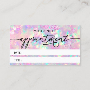brilliant opal texture appointment card