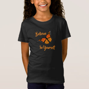 Brilliant Orange & Black Monarch Butterfly T-Shirt
