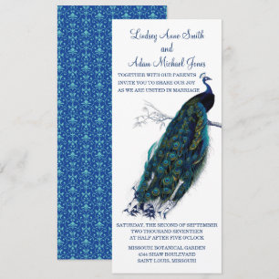 Brilliant Peacock Wedding Invitation
