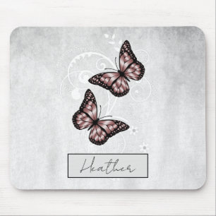 Brilliant Pink Butterflies Mouse Mat