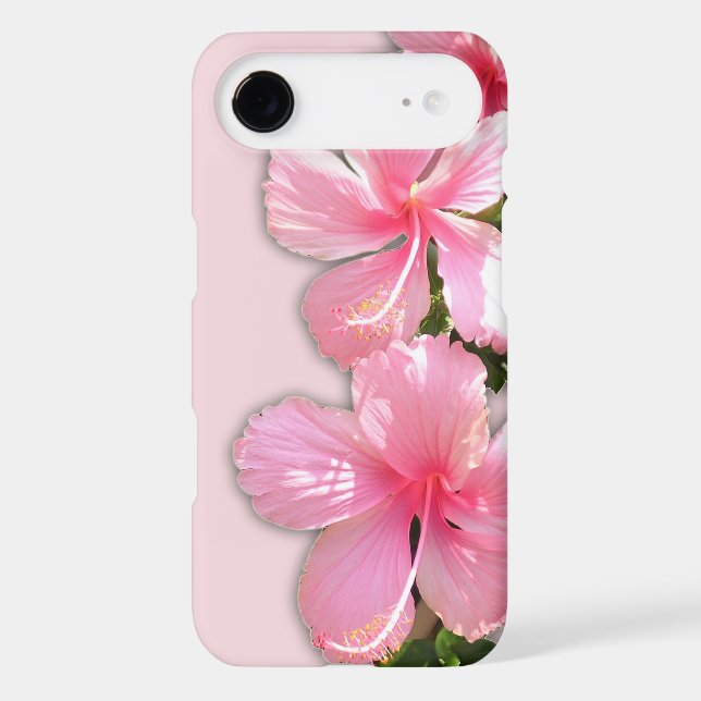 Brilliant Pink Hibiscus Flowers Case-Mate iPhone Case (Back)